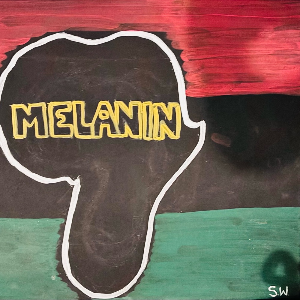 Melanin Art Print with African Continent Design